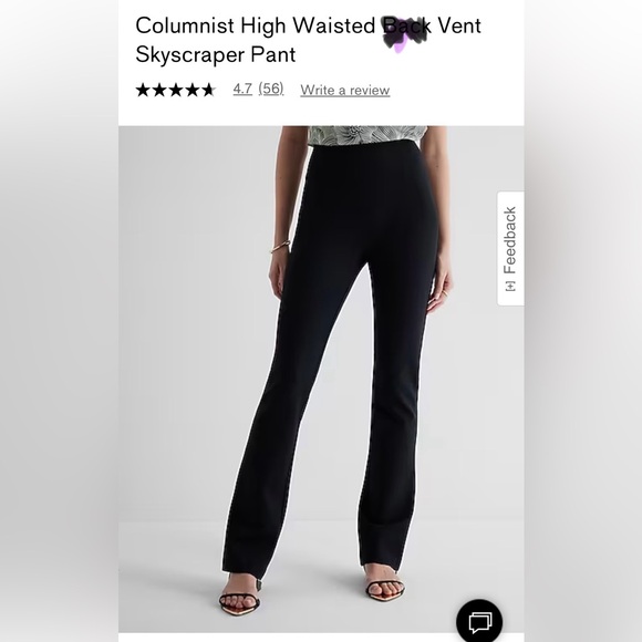 Express High Waisted Leggings Side Vent Size M - Picture 4 of 5